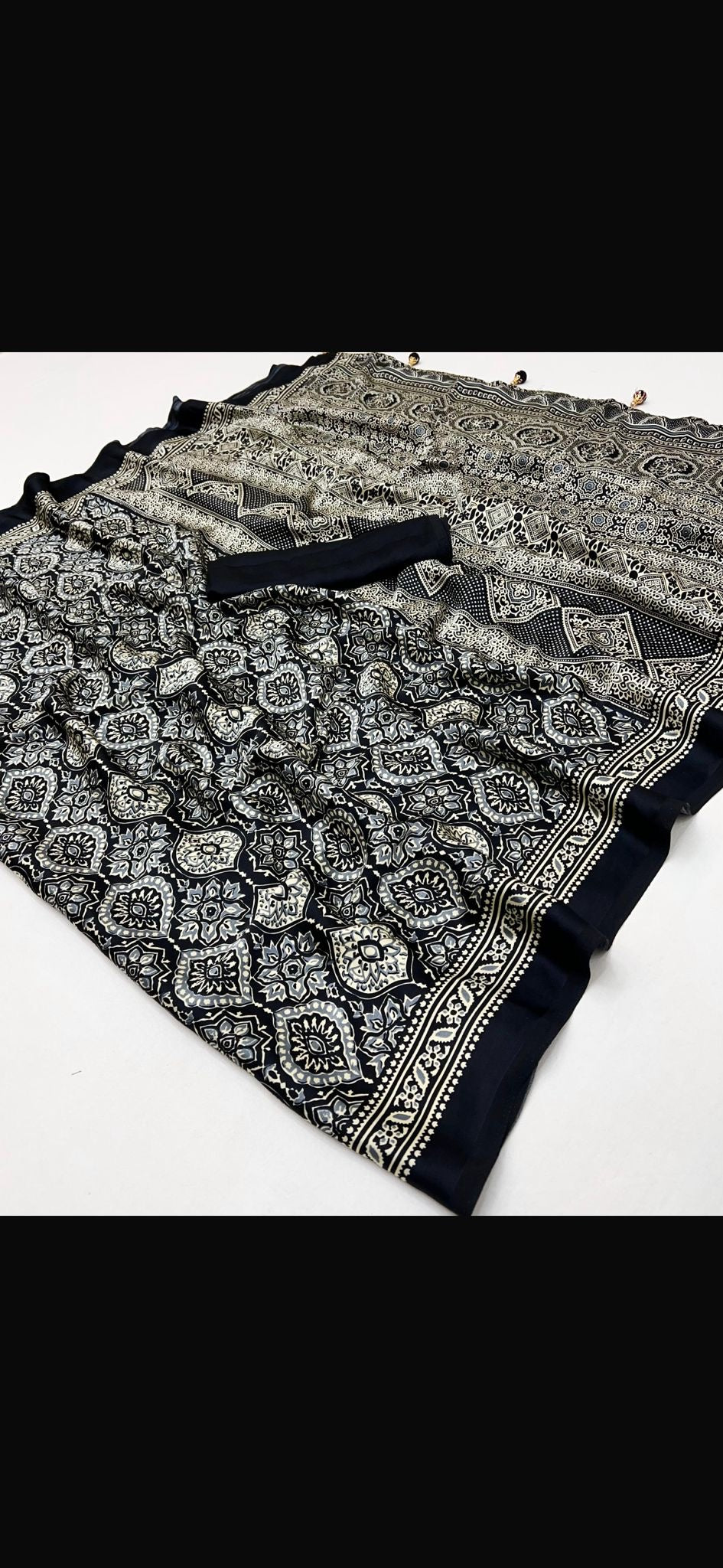 Modal Silk Ajrakh Saree