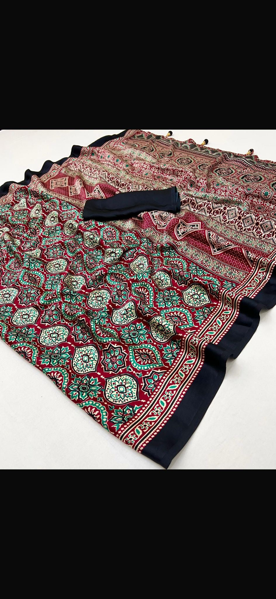 Modal Silk Ajrakh Saree