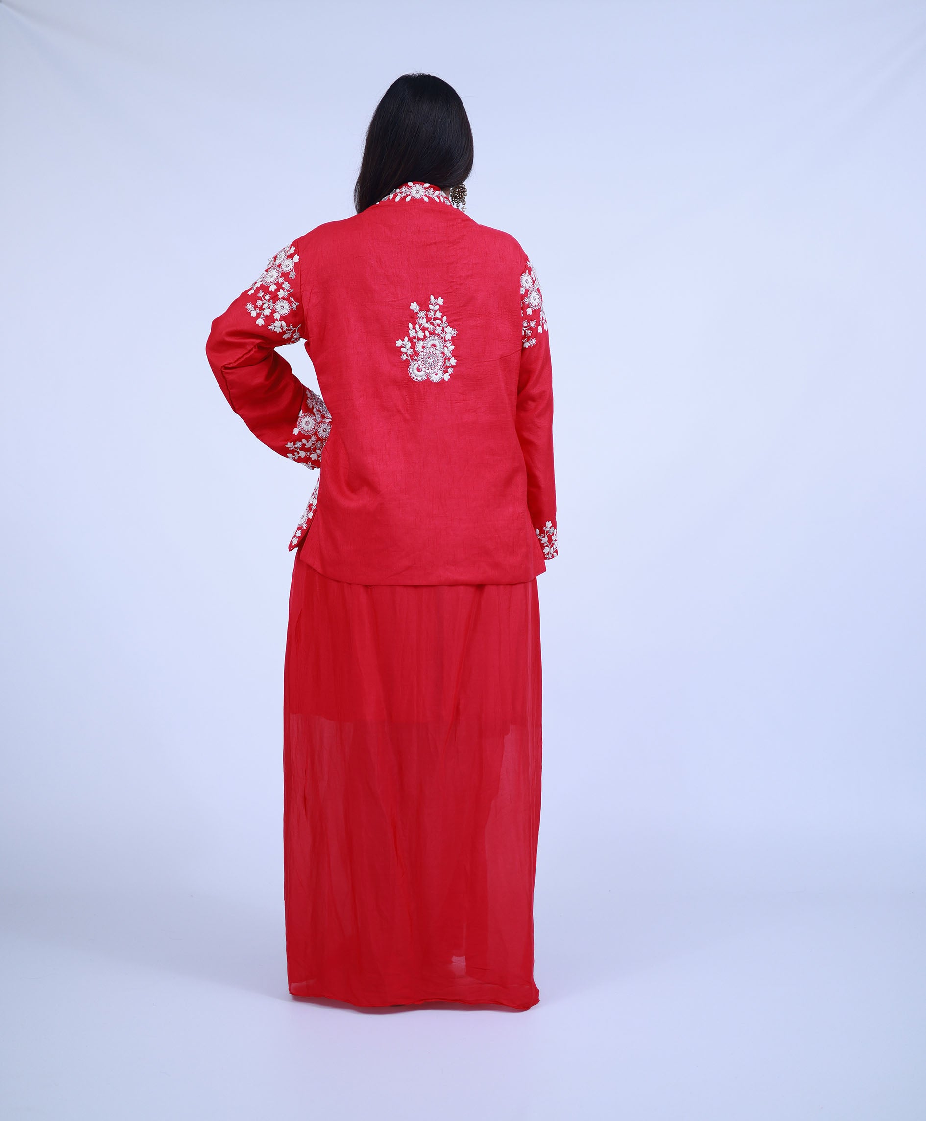 Pink 3 Piece Indo-Western with Jacket