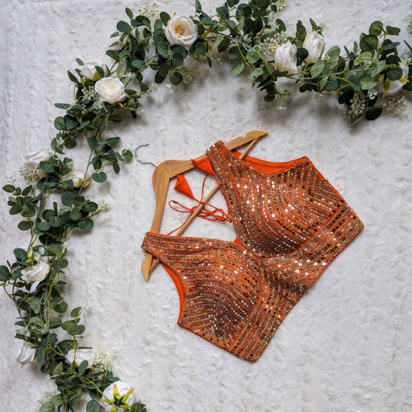 Orange Real Mirror Blouse