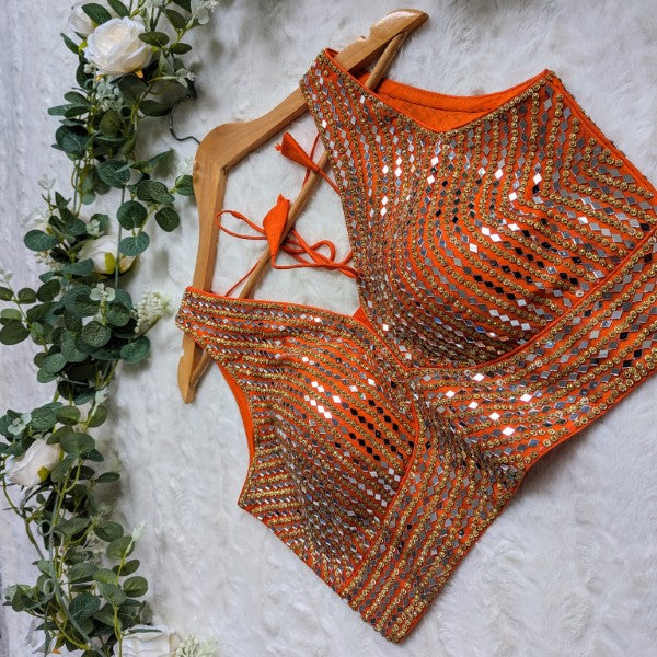 Orange Real Mirror Blouse